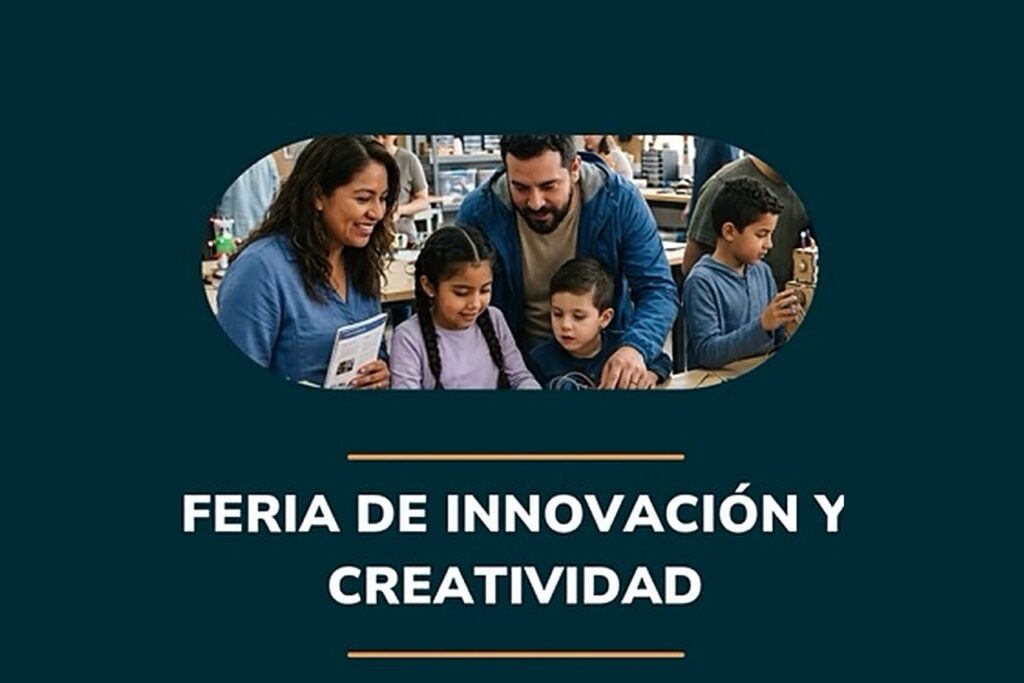 Familia en la Feria de Innovación y Creatividad de la Fundación Omar Dengo